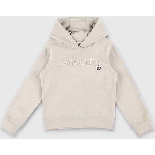 Moncler, Sweatshirts, female, Beige, 10 Y, Nude Knitwear Hoodie