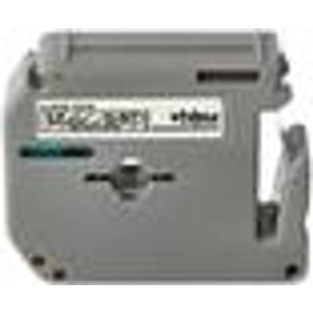 1x Label Tape compatible with Brother pt 85, 80SCCP, M95, 90, BB4, 80 Label Printer 8m x 12 mm, Black on Transparent - Vhbw