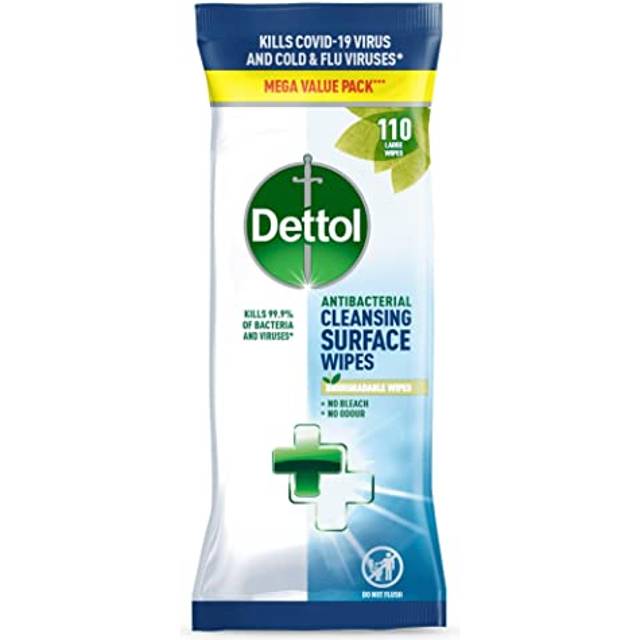 Dettol Antibacterial Cleansing Surface Wipes 110 Large Wipes