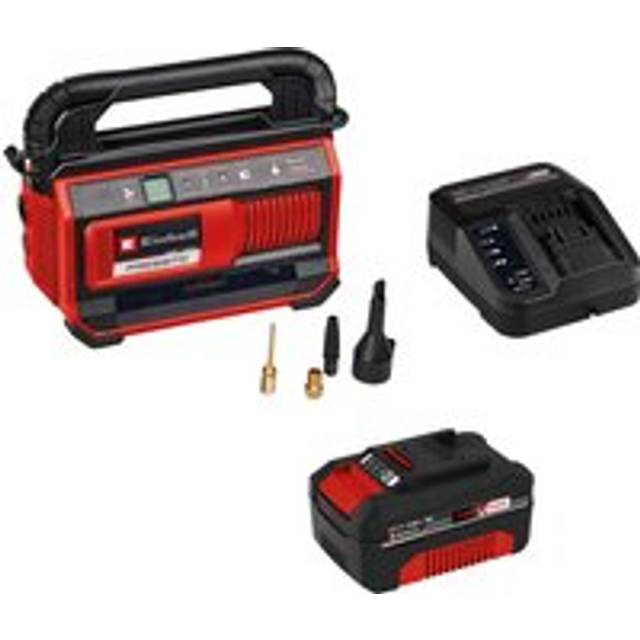 Einhell PRESSITO 18/25 18v Cordless Air Compressor Pump and Inflator 1 x 4ah Li-ion Battery Charger