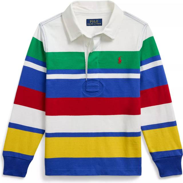 Ralph Lauren, T-Shirts, male, Multicolor, 4 Y, Striped Rugby Shirt