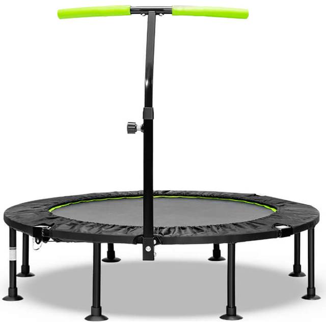 Costway Kids Green 43 inch Mini Trampoline with Handrail - 3.5ft