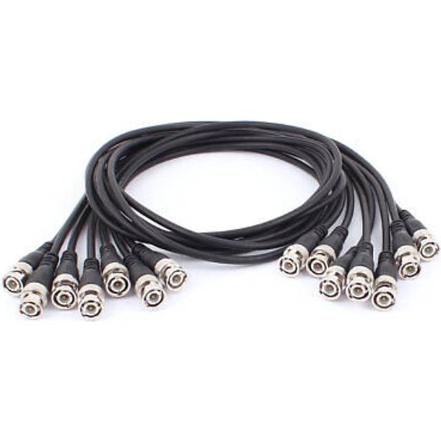 8pcs 1m Bnc Male To Male M/m Video Coaxial Cable For Cctv Security Camera