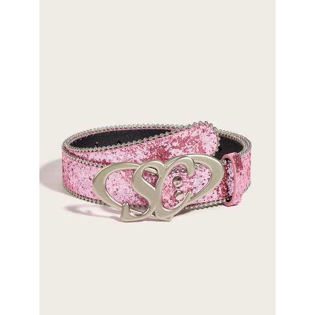 (Pink) Belt Slimming The Sequin Wide Waistband Is Suitable For Pairing With Any Outfit