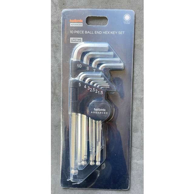 Halfords Advanced 10 Piece Ball End Hex Key Set
