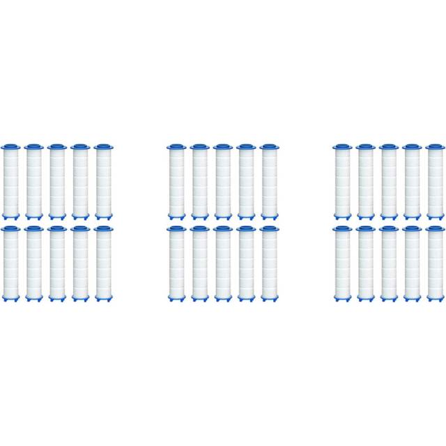 30Pcs Replacement Shower Filter for Hard Water - High Output Shower Water Filter to Remove Chlorine and Fluoride