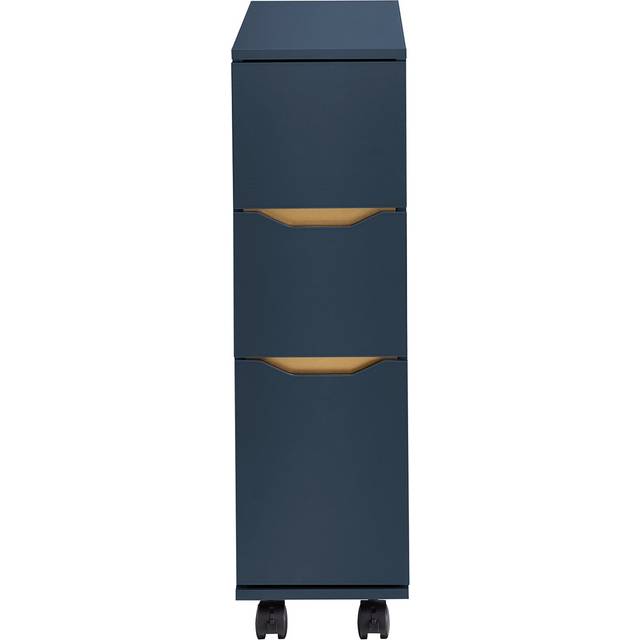 SoBuy Slim Bathroom Cabinet on Wheels Toilet Paper Roll Holder Cabinet,BZR191-B