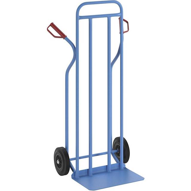 eurokraft pro XXL model: extra large footplate, XXL model: extra large footplate, solid rubber tyres - light blue RAL 5012