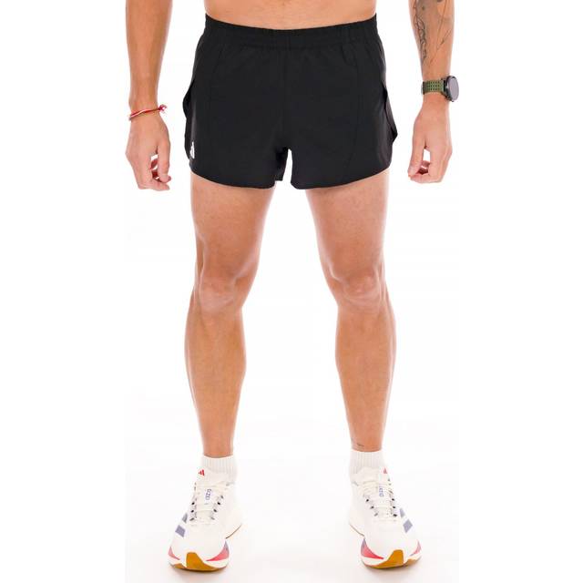 adidas Mens Running Adizero Split Shorts - Black, Black, Size L, Men