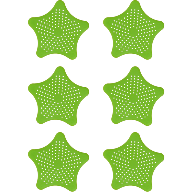 Starfish Rubber Sink Strainers - Kitchen Sink Strainer Stopper Silicone Drain Cover - Tub Drain Hair Catcher,Green