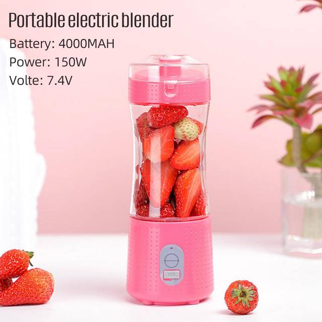 Portable Blender for Shakes and Smoothies Personal Size Single Serve Travel Fruit Juicer Mixer Cup dark blue