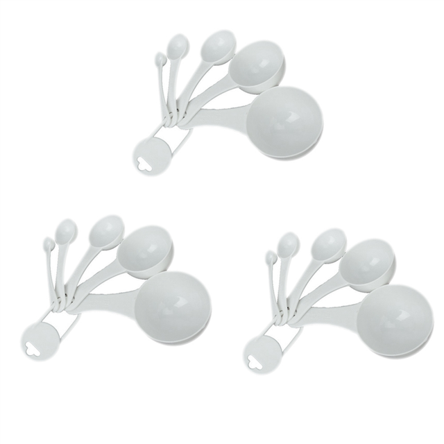 Lot 15 Pcs 100Ml / 50Ml / 15Ml / 5Ml / 1Ml Dispensers Plastic Measuring Spoons.