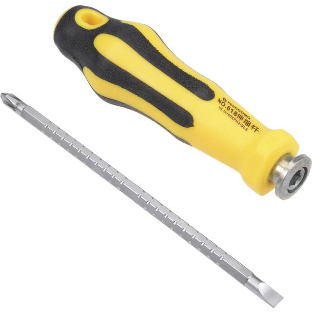 Adjustable-length Double Flat Cross Head Slotted Phillips Screwdriver 6.3mm Size