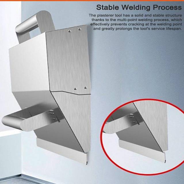 Stainless Steel Plastering Trowel Efficient Wall Plastering Tool Mortar Spreader for Office silver