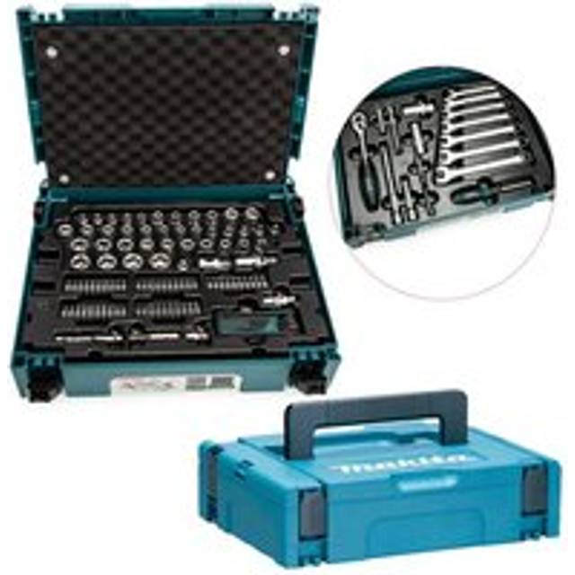 Makita 120PC Maintenance Service Kit Spanner Socket Screwdriver Set + 2x Makpac
