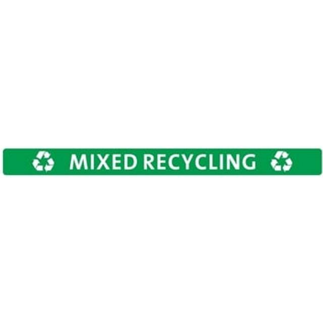 Jantex Slim Bin Lid Mixed Recycling Label - Green