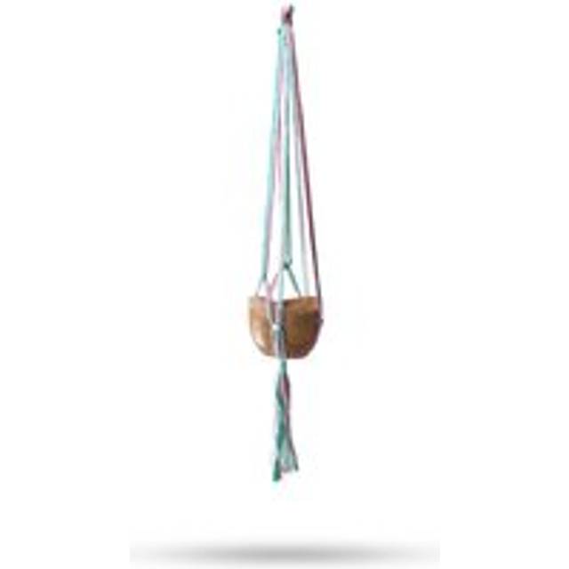 Macrame Pot Holder Classic Pastel Tones Terrace Medium Pot Macrame Pot Holder