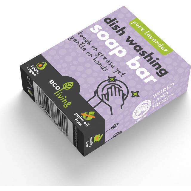 Washing-Up Dish Soap Block 155g by EcoLiving, Pure Lavender