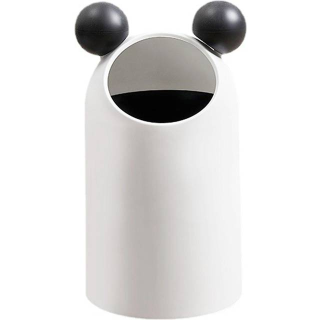 Trash Can Inclined Opening Large Capacity Modern Look Thickened Garbage Bin for Kitchen Bathroom grey