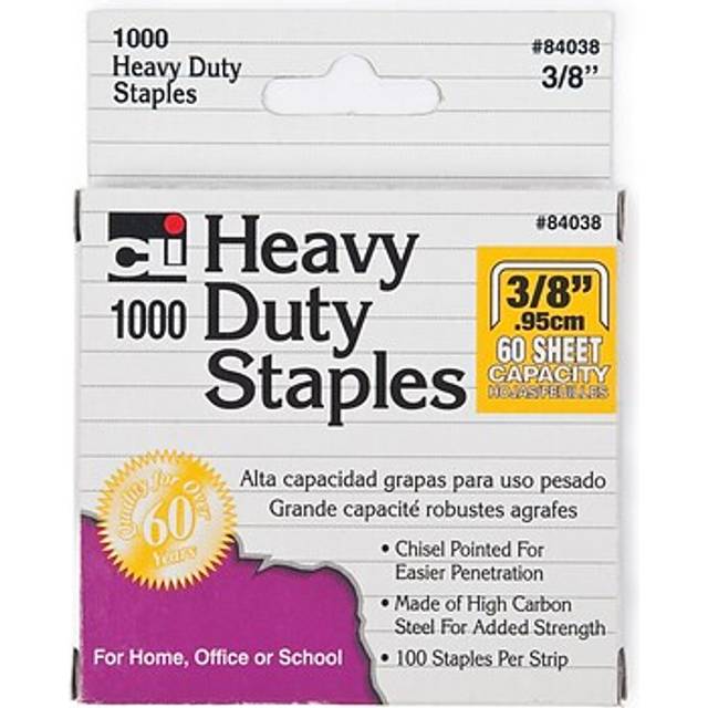 Charles Leonard Staples  Heavy Duty  3/8 Inches Leg Length  Carbon Ste