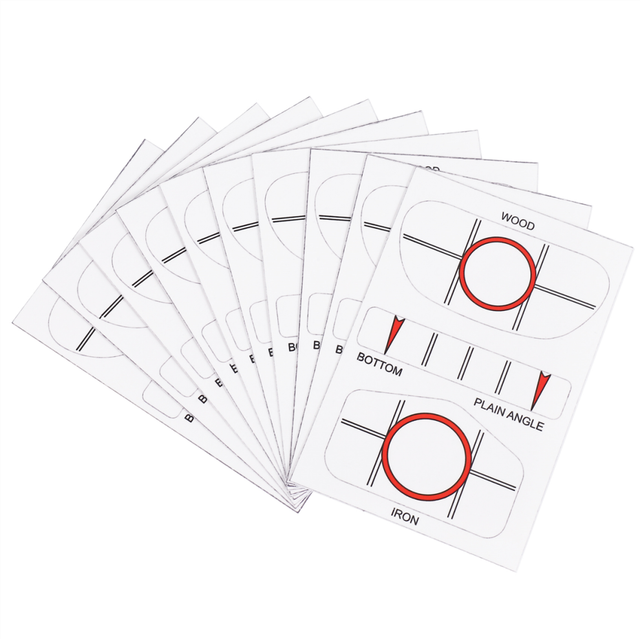 10Pcs/Set Golf Impact Labels Club Target Label Sticker Tape Driver Swing Trainers Accessories