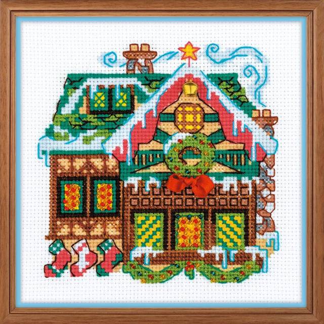 "RIOLIS Cabin With A Bell Counted Cross Stitch Kit-6""""""""X6"""""""" 14 Count"