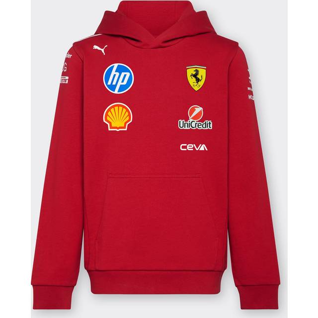 PUMA Scuderia Ferrari Hp 2025 Team Hoodie Youth, Dark Cherry, size 7-8 Youth (7-8 Youth)