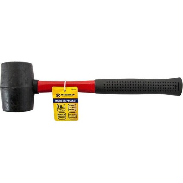 16 OZ FIBRE SHAFT RUBBER HAMMER MALLET TENT PEGS