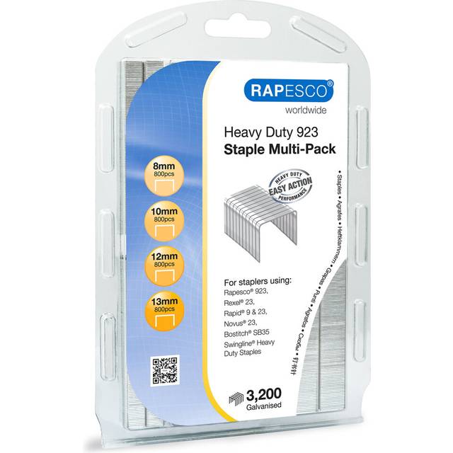 1246 Type 923 Galvanised Staples in Various Sizes, Multipack of 3200 Staples