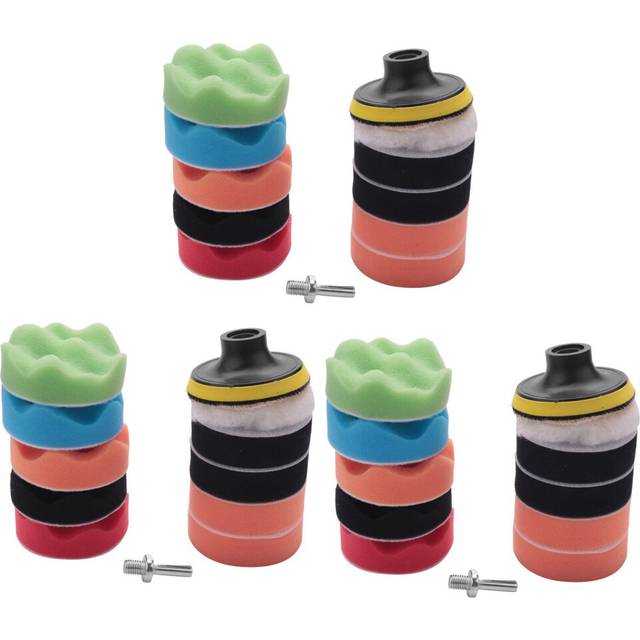 33Pcs 3 Inch Waves Buffer Polishing Pad Set for Car Polisher