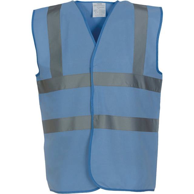 (XL, Sky Blue) Yoko Unisex Adult Hi-Vis Waistcoat