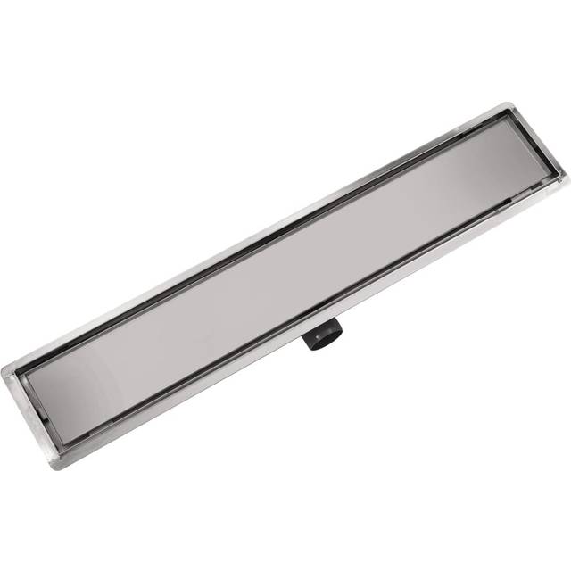 Brenville 14cm Linear Grid Waste Shower Drain - Gray (14cm W X 31cm H X 24cm D)