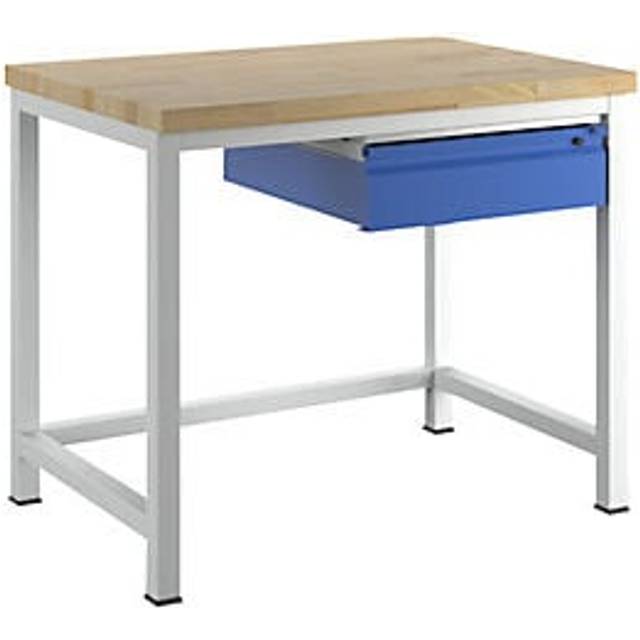 RAU 1 L size drawer, 1 cross strut, 1 L size drawer, 1 cross strut, depth 700 mm, width 1000 mm - light grey RAL 7035