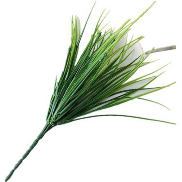 10  Branches Simulation Green Plant Plastic Home Decoration Flower Arrangement(Green)