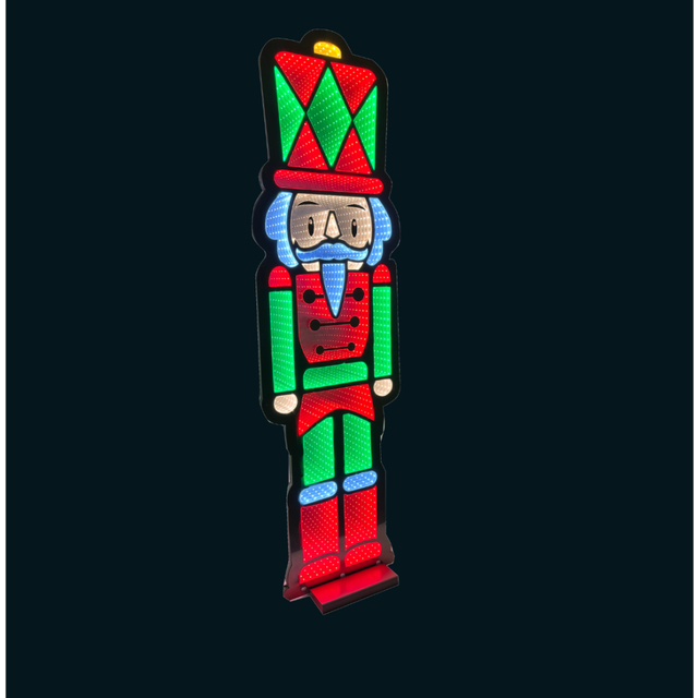 4ft (1.2m) Christmas Nutcracker Infinity Decoration with LEDs
