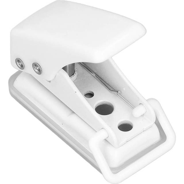 Hole Punch White Mini Handhold Manual Single Hole Hole Puncher for Scrapbooks Paper Card Crafts white