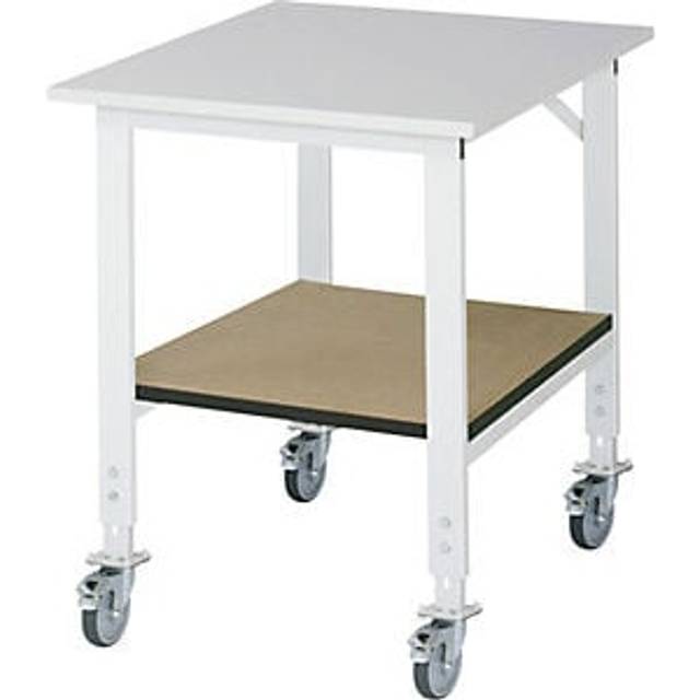 RAU melamine coated worktop, 22 mm thick, melamine coated worktop, 22 mm thick, WxD 750 x 1000 mm - light grey RAL 7035