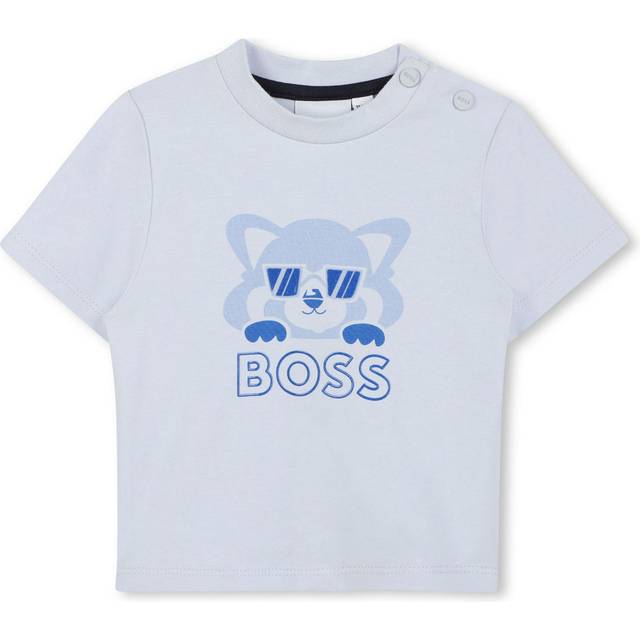 HUGO BOSS Baby T-Shirt and Shorts Set, Pale Blue/Black