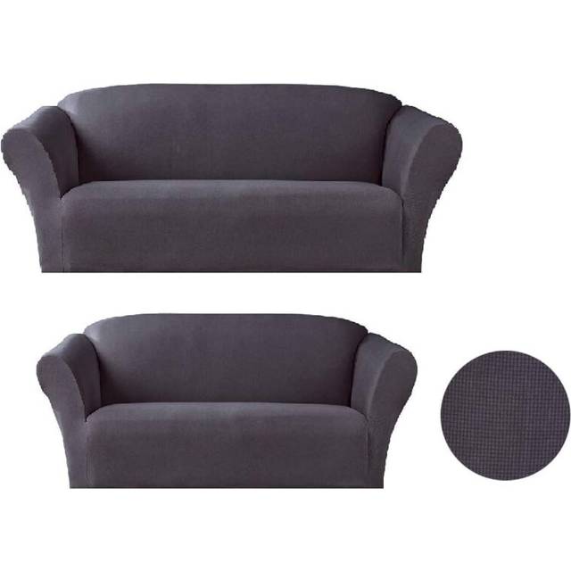 Sapphire Home 2-Piece Sofa and Loveseat Slipcovers  Couch and Loveseat Covers Set  Form fit Stretch  Wrinkle Free  Furniture Protector  Sofa Covers fo