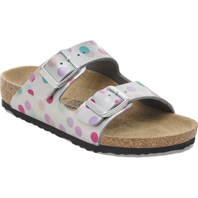 Birkenstock Arizona Kids BF Elec. Metal. Silver Dots Narrow Fit (5.5)
