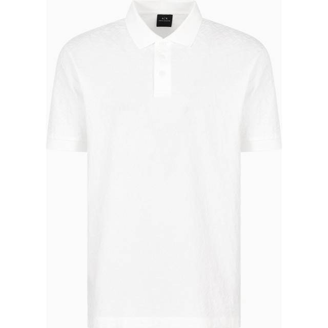 Regular fit polo shirt with tone-on-tone allover logo