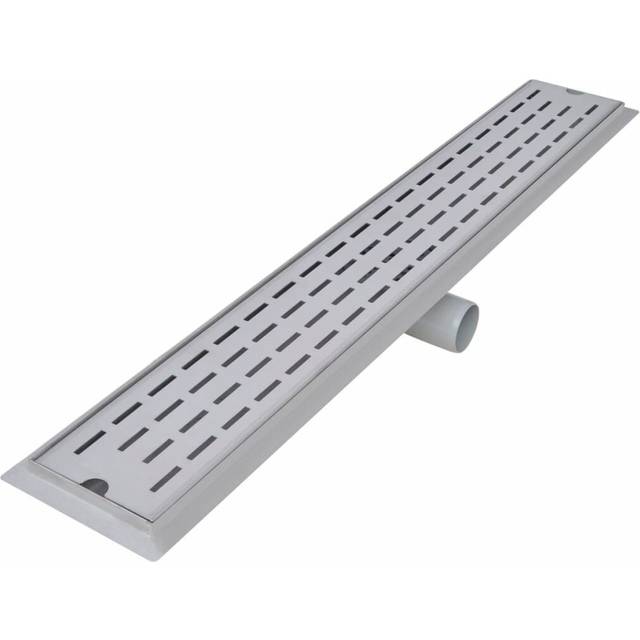Omorodion 14cm Linear Grid Waste Shower Drain - Gray (14cm W X 31cm H X 272cm D)