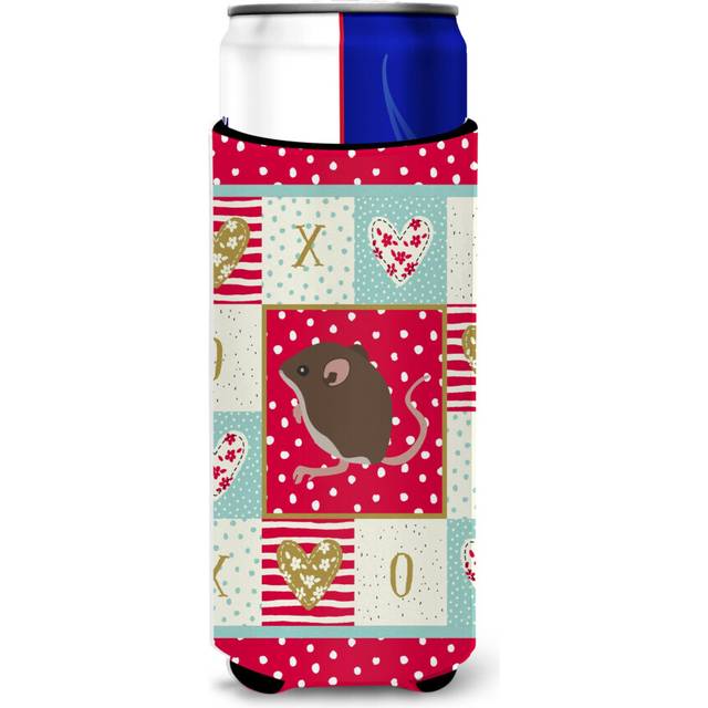 Caroline's Treasures CK5448MUK Baby Mouse Love Michelob Ultra Hugger for slim cans cold-beverage-koozies  Multicolor