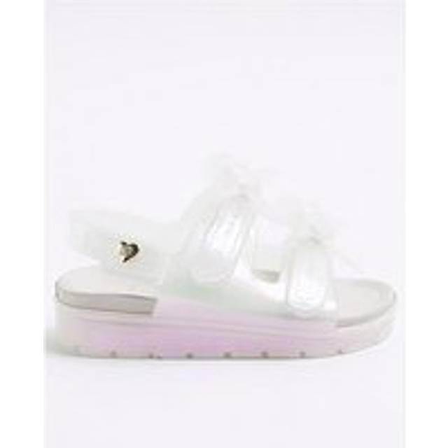 River Island Mini Girls White Bow Jelly Sandals - c13