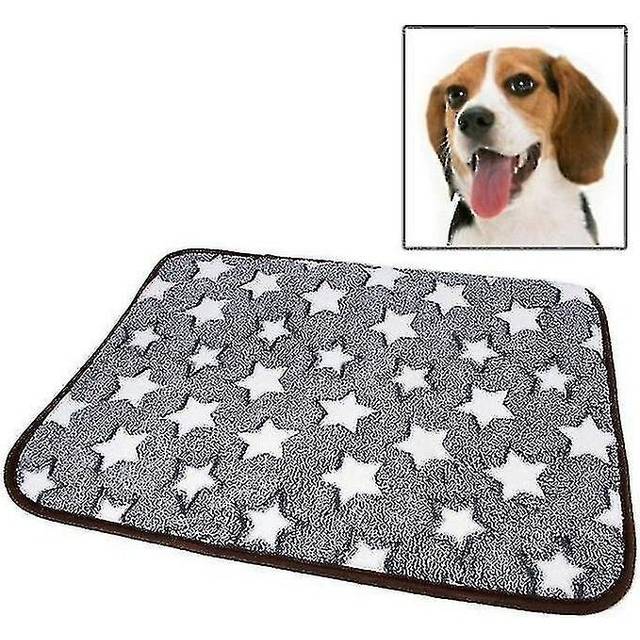Pet Double-sided Mat Vine Cushion Kennel Cat Blanket Mat, Specification: L(Grey Star)