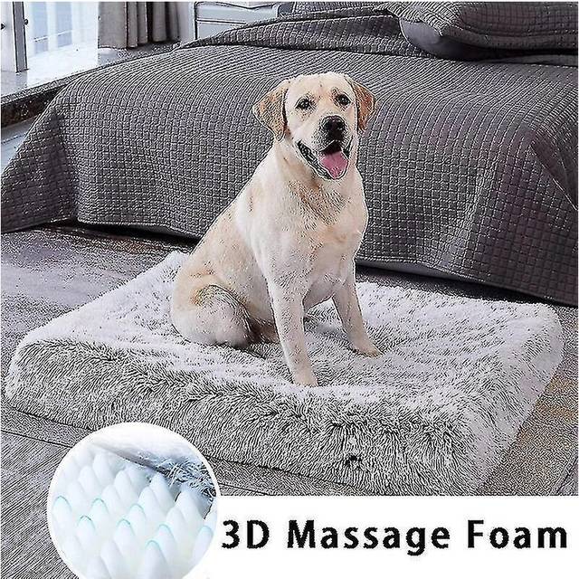 Pet Mattress Luxury Dog Sofa Long Plush Warm Dog Bed Memory Foam Bed Cushion For Small Large Pet Cat