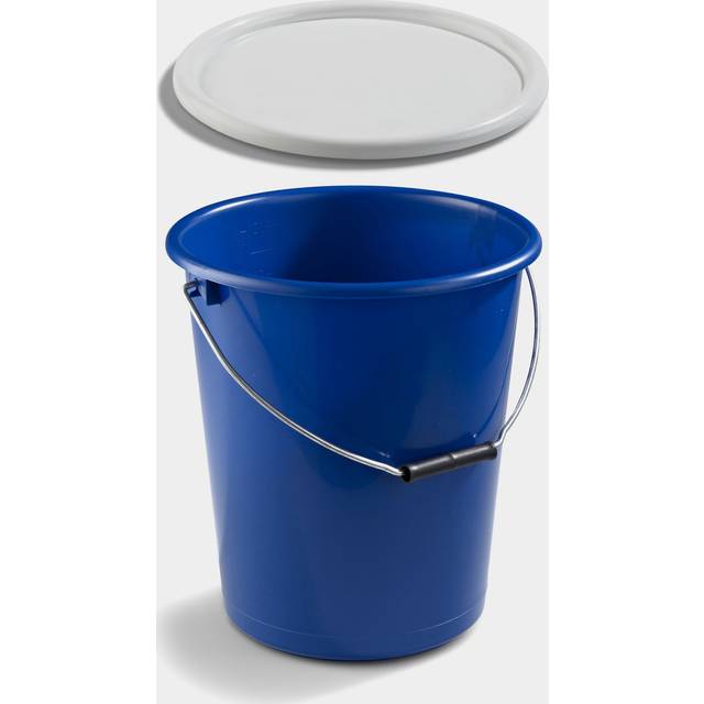 Hink med lock Nordiska Plast, blå, 12 liter