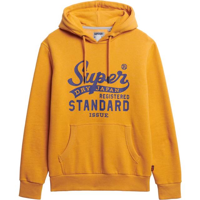 Superdry Men's Standard Hoodie mit Schriftzug Gelb - Größe: L