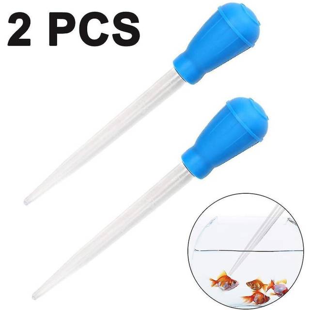 30ml Fish Tank Water Changer Aquarium Dropper 2-pack Manual Aquarium Clean Pipette Dropper Fish Tank