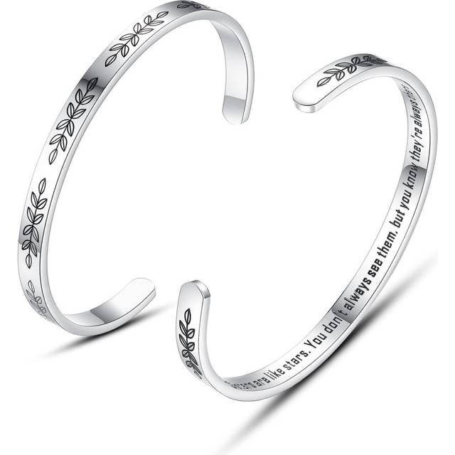 Birthday Gifts for Sister - Sisters are Like Star Sister Bracelet Moth